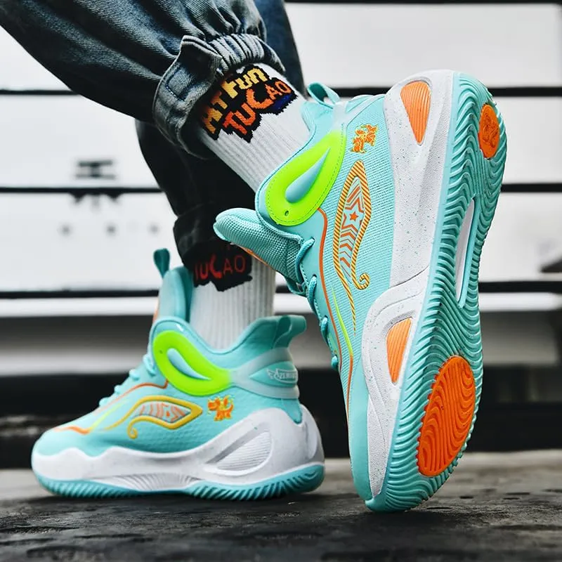 Women Men Basketball Shoes Breathable Non Slip Outdoor Sport Shoes Fashion Athletic Running Tennis Shoes