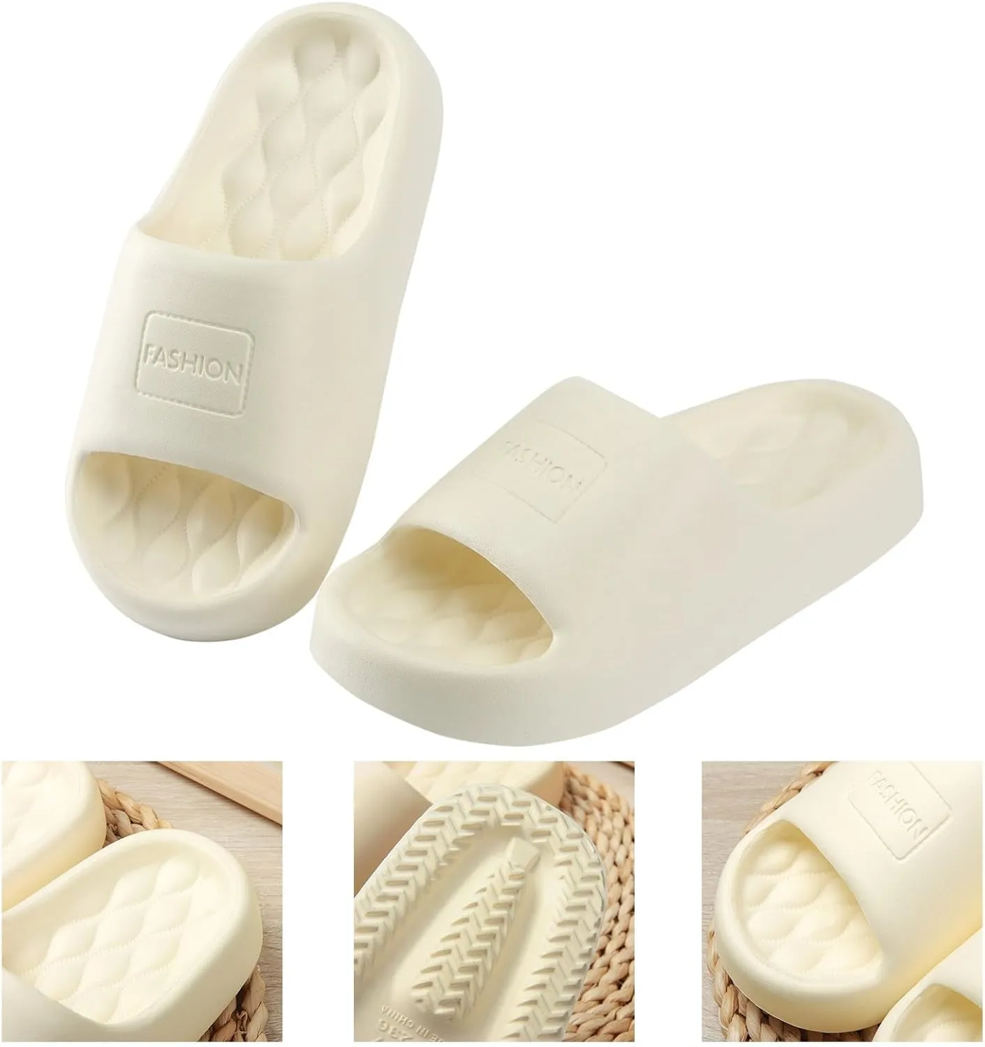 Women's Flat Slippers Indoor Home Beach Non Slip Sandal Vacation Sandals Comfortable Walking Sandals for Women
