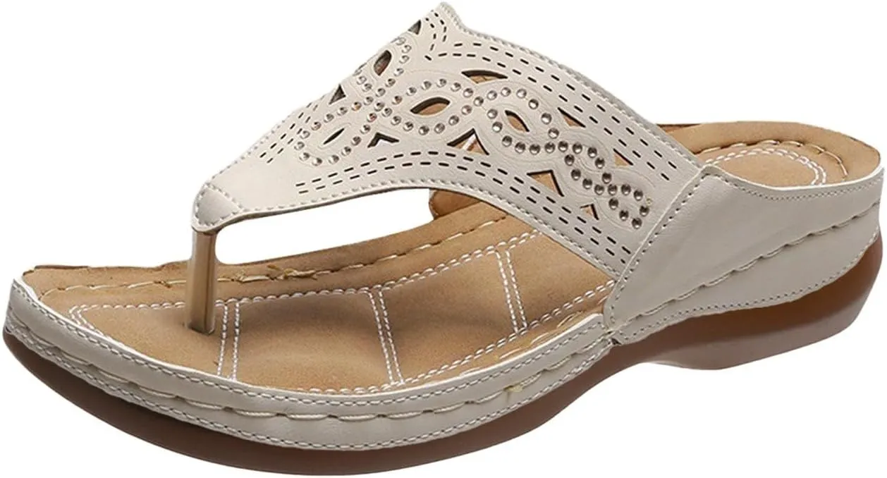 Womens Orthopedic Walking Sandals with Arch Support Adjustable Straps Comfortable Summer Beach Casual Outdoor Slides Plantar Fasciitis Relief Recovery Footwear