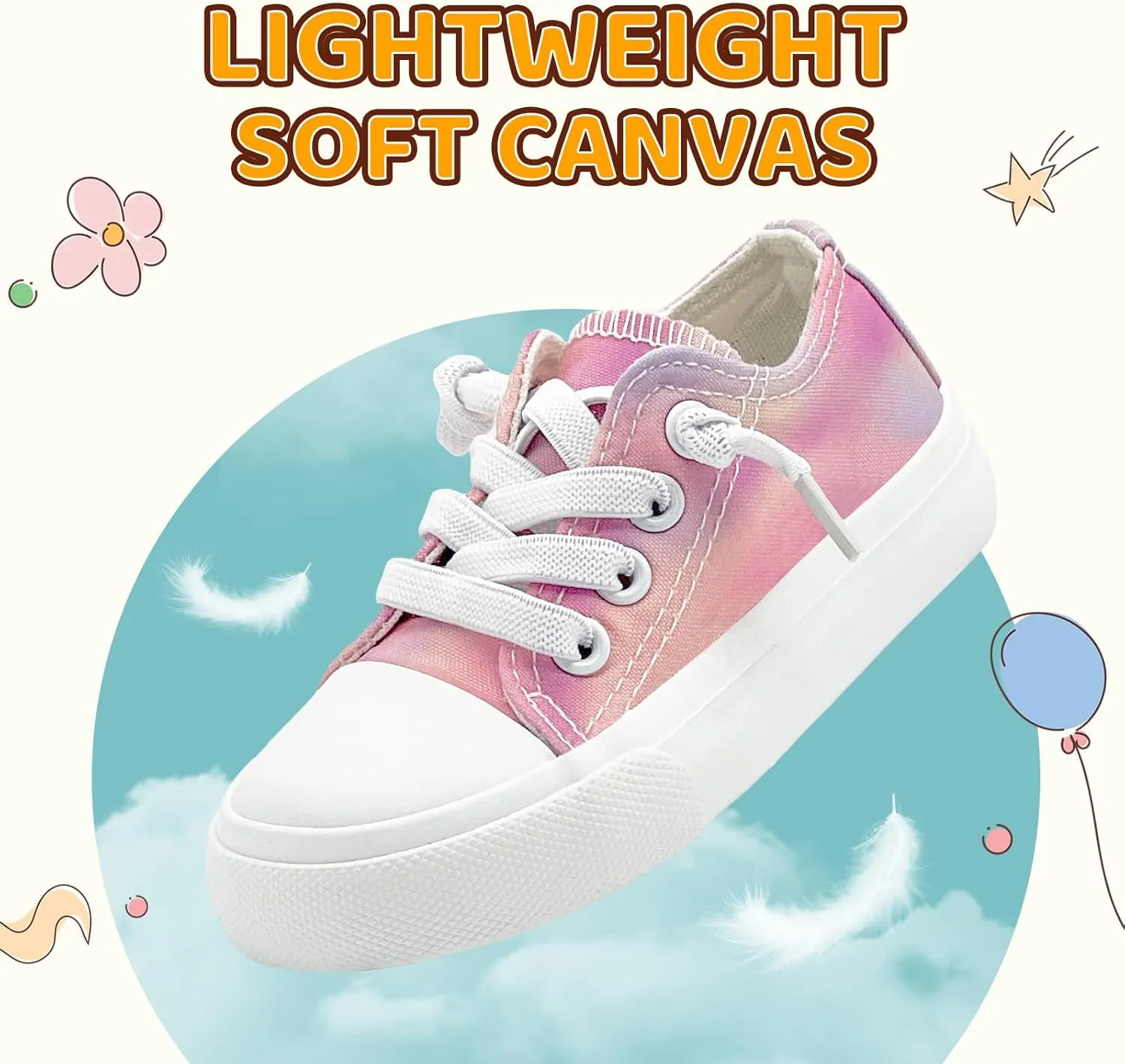 xinran&shengli Toddler Kid Canvas Shoes Boys and Girls Slip On Sneakers Toddler Little Kid Big Kid Lowtop Sneakers Shoes