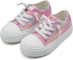 xinran&shengli Toddler Kid Canvas Shoes Boys and Girls Slip On Sneakers Toddler Little Kid Big Kid Lowtop Sneakers Shoes