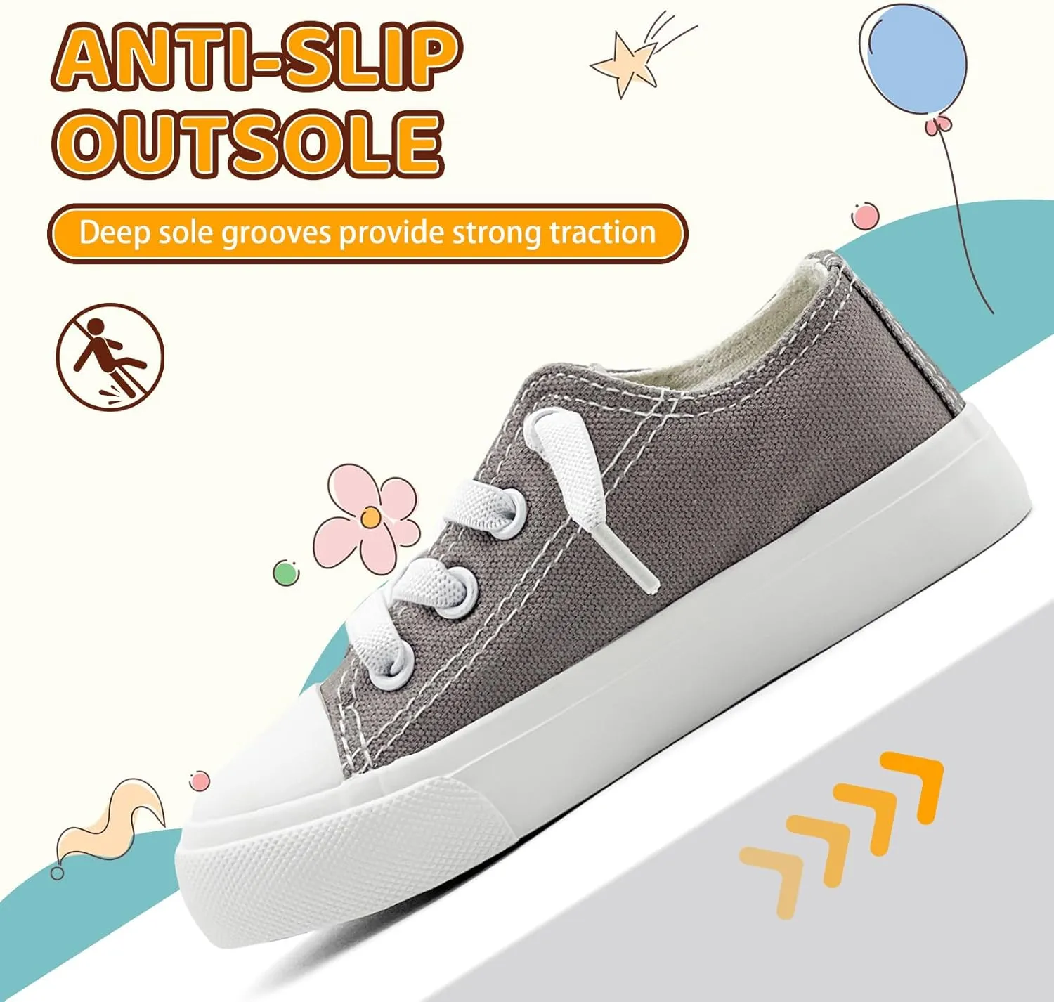 xinran&shengli Toddler Kid Canvas Shoes Boys and Girls Slip On Sneakers Toddler Little Kid Big Kid Lowtop Sneakers Shoes