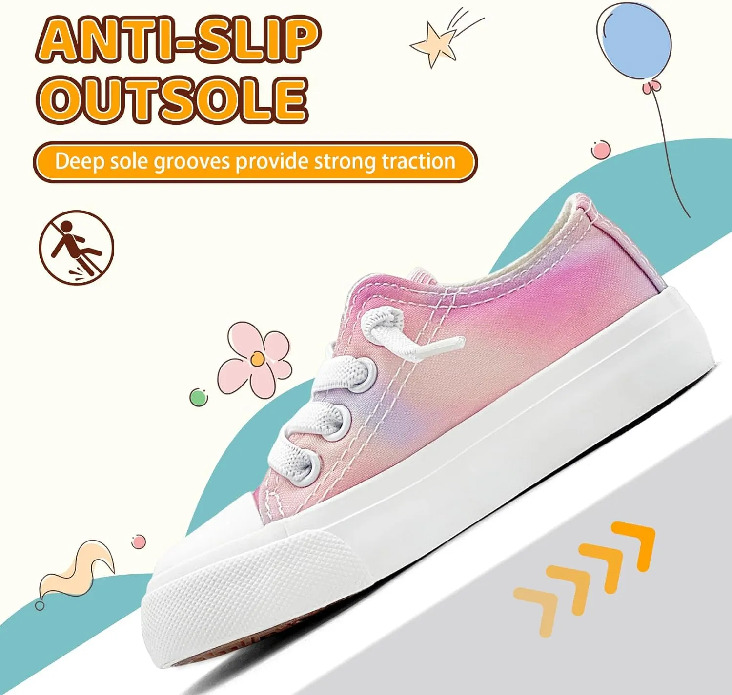 xinran&shengli Toddler Kid Canvas Shoes Boys and Girls Slip On Sneakers Toddler Little Kid Big Kid Lowtop Sneakers Shoes
