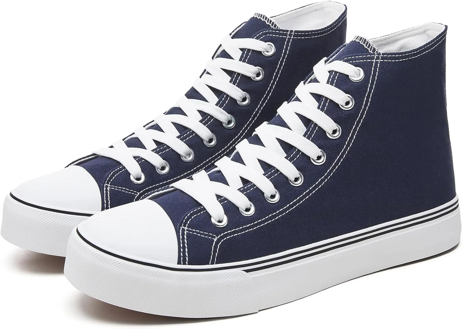 yageyan Men??s High Top Canvas Sneakers Fashion Lace up Walking Shoes Casual Classic