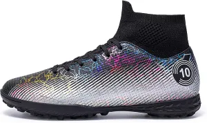 Youth or Adult Women's Soccer Shoes Have Strong Grip, Lightweight and Durable, Medium Width Version, Training Sports Shoes (Black, Adult, Women, 5.5, Numeric, US Footwear Size System, Medium)