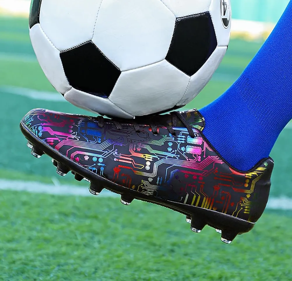 YYSPR Unisex AG Cleats Athletic Soccer Non Slip Wear Resistant Outdoor Turf Comfortable Training Football Shoes