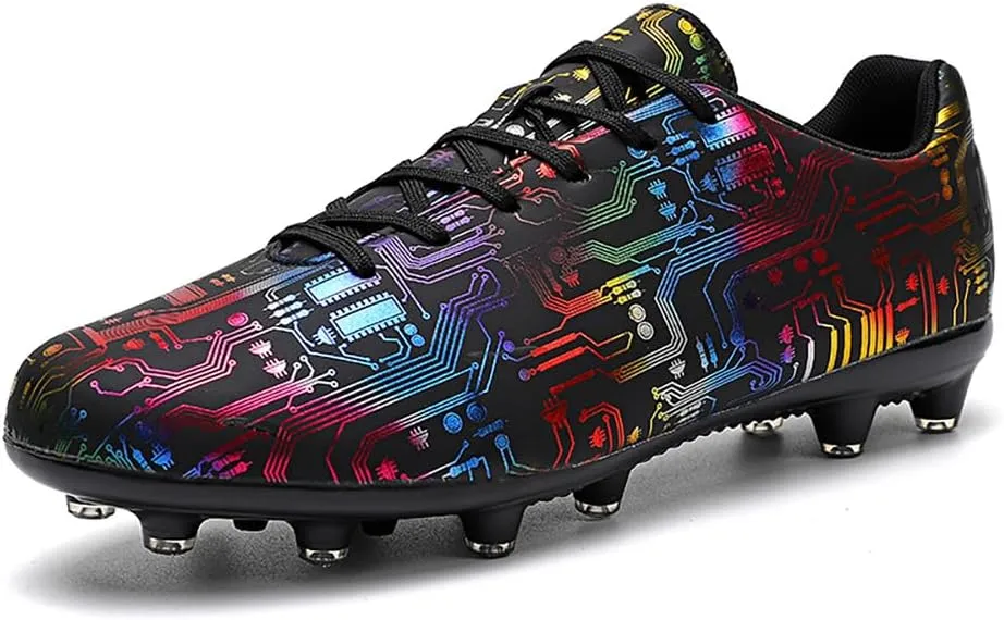 YYSPR Unisex AG Cleats Athletic Soccer Non Slip Wear Resistant Outdoor Turf Comfortable Training Football Shoes