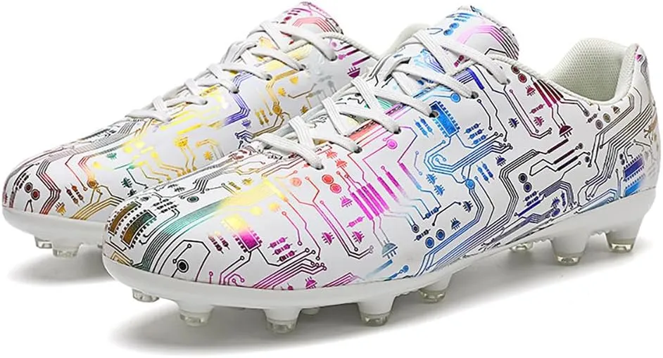 YYSPR Unisex AG Cleats Athletic Soccer Non Slip Wear Resistant Outdoor Turf Comfortable Training Football Shoes