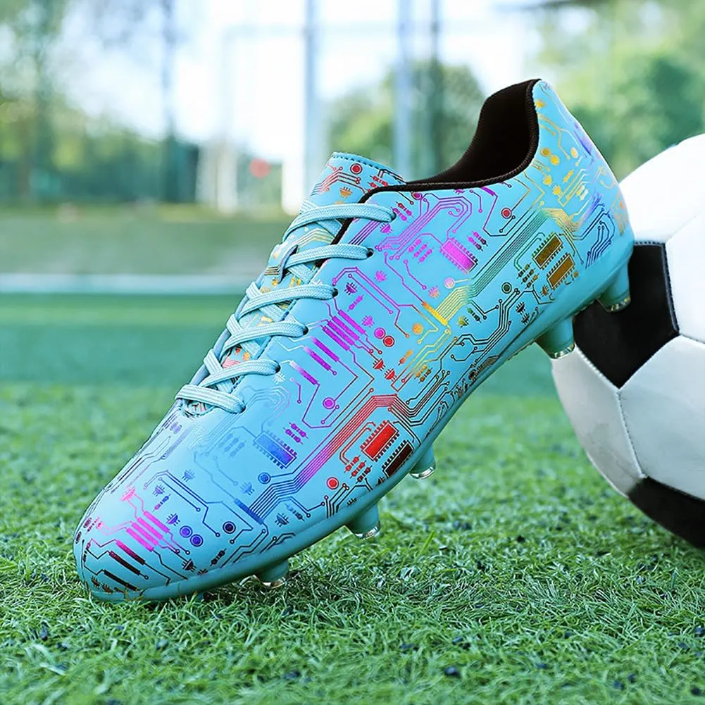 YYSPR Unisex AG Cleats Athletic Soccer Non Slip Wear Resistant Outdoor Turf Comfortable Training Football Shoes