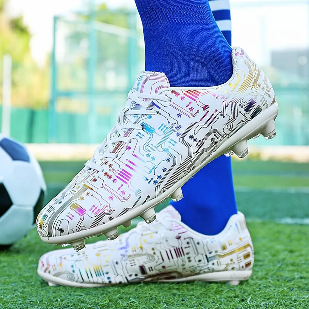 YYSPR Unisex AG Cleats Athletic Soccer Non Slip Wear Resistant Outdoor Turf Comfortable Training Football Shoes