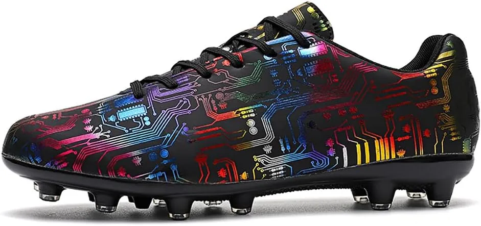 YYSPR Unisex AG Cleats Athletic Soccer Non Slip Wear Resistant Outdoor Turf Comfortable Training Football Shoes