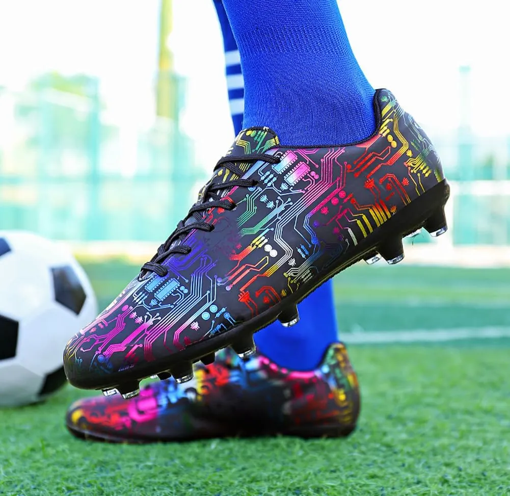 YYSPR Unisex AG Cleats Athletic Soccer Non Slip Wear Resistant Outdoor Turf Comfortable Training Football Shoes