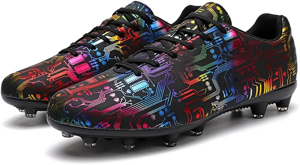 YYSPR Unisex AG Cleats Athletic Soccer Non Slip Wear Resistant Outdoor Turf Comfortable Training Football Shoes