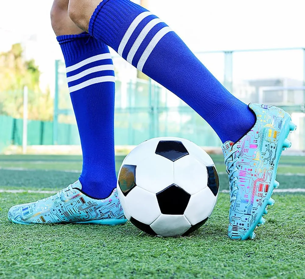 YYSPR Unisex AG Cleats Athletic Soccer Non Slip Wear Resistant Outdoor Turf Comfortable Training Football Shoes