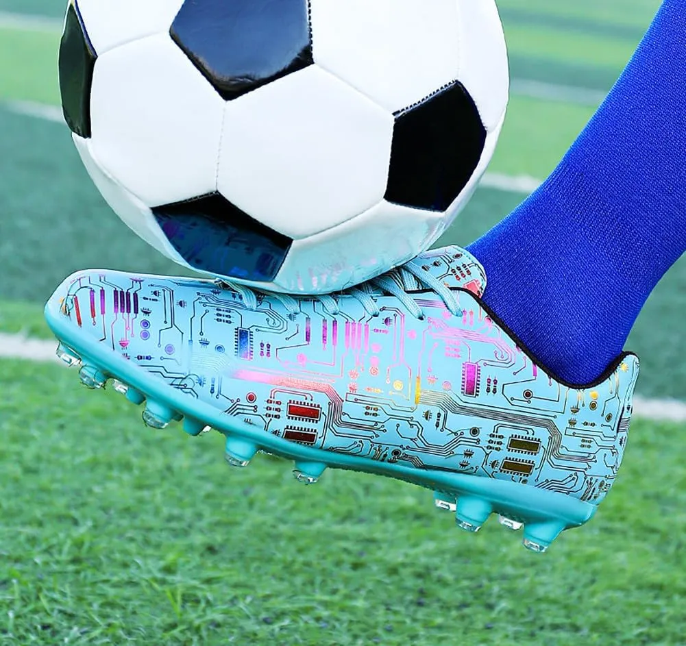 YYSPR Unisex AG Cleats Athletic Soccer Non Slip Wear Resistant Outdoor Turf Comfortable Training Football Shoes