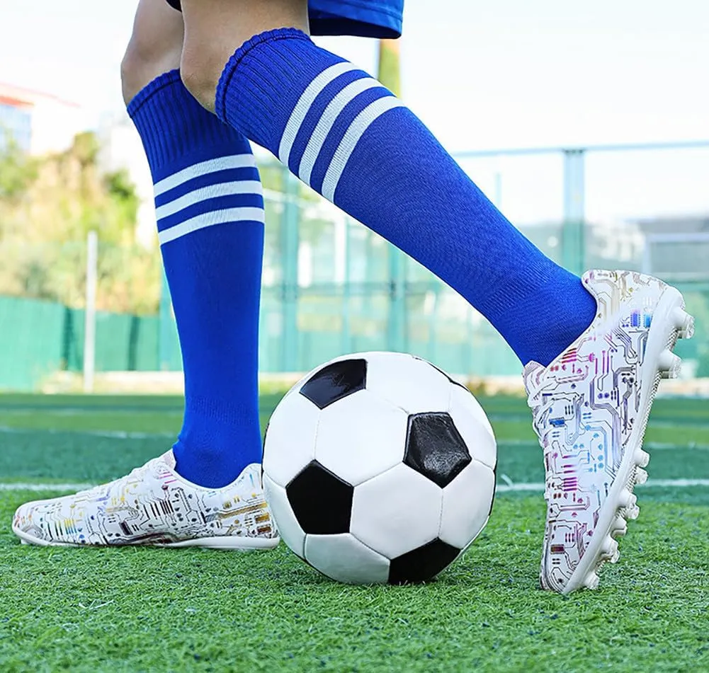 YYSPR Unisex AG Cleats Athletic Soccer Non Slip Wear Resistant Outdoor Turf Comfortable Training Football Shoes