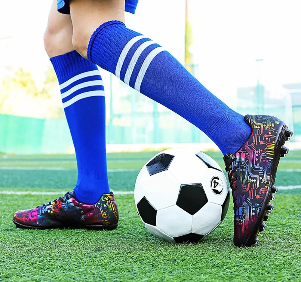 YYSPR Unisex AG Cleats Athletic Soccer Non Slip Wear Resistant Outdoor Turf Comfortable Training Football Shoes